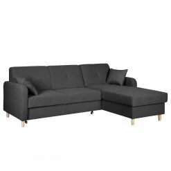 Mørteens Ecksofa Clintwood (mit Schlaffunktion) - Webstoff Longchair beidseitig montierbar - Dunkelgrau -Wohnzimmermöbel boutique en ligne ecksofa clintwood mit schlaffunktion webstoff longchair beidseitig montierbar dunkelgrau 4514748
