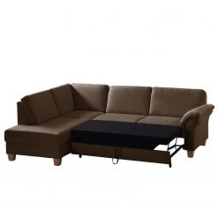 Ars Natura Ecksofa Davao - Braun - Ottomane davorstehend links -Wohnzimmermöbel boutique en ligne ecksofa davao microfaser ottomane davorstehend links mit schlaffunktion braun 4796684