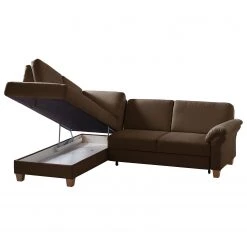 Ars Natura Ecksofa Davao - Braun - Ottomane davorstehend links -Wohnzimmermöbel boutique en ligne ecksofa davao microfaser ottomane davorstehend links mit schlaffunktion braun 4797104