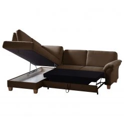 Ars Natura Ecksofa Davao - Braun - Ottomane davorstehend links -Wohnzimmermöbel boutique en ligne ecksofa davao microfaser ottomane davorstehend links mit schlaffunktion braun 4797108