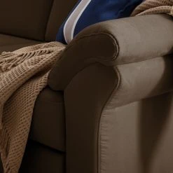 Ars Natura Ecksofa Davao - Braun - Ottomane davorstehend links -Wohnzimmermöbel boutique en ligne ecksofa davao microfaser ottomane davorstehend links ohne schlaffunktion braun 4643356