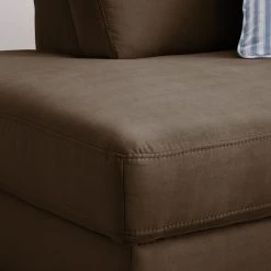 Ars Natura Ecksofa Davao - Braun - Ottomane davorstehend links -Wohnzimmermöbel boutique en ligne ecksofa davao microfaser ottomane davorstehend links ohne schlaffunktion braun 4643364