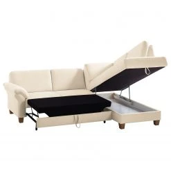 Ars Natura Ecksofa Davao - Microfaser -Wohnzimmermöbel boutique en ligne ecksofa davao microfaser ottomane davorstehend rechts mit schlaffunktion creme 4796980