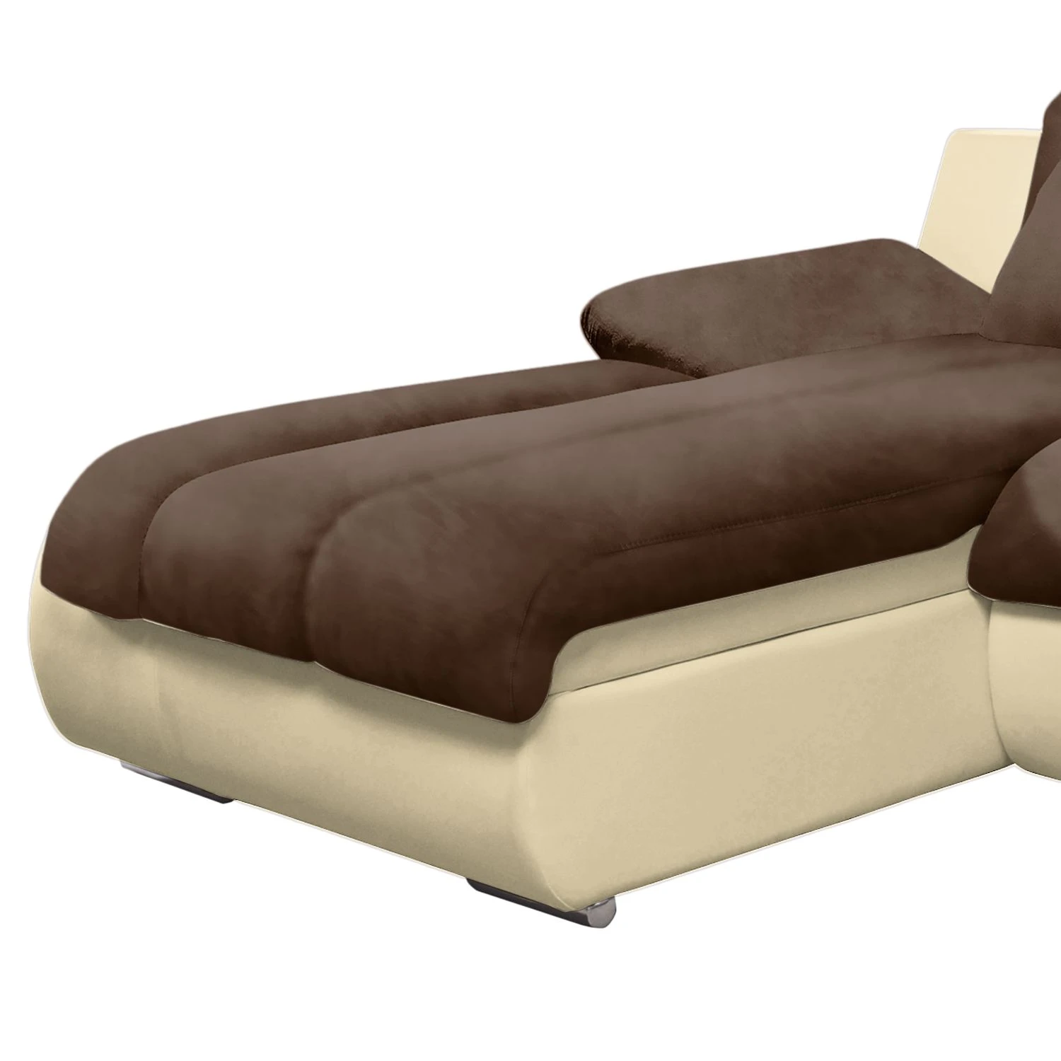 Cotta Ecksofa Delsbo Kunstleder / Microfaser - Creme / Braun - Longchair davorstehend links 6 Cotta Ecksofa Delsbo Kunstleder / Microfaser - Creme / Braun - Longchair davorstehend links – Bild 6