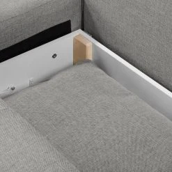 Fredriks Ecksofa Dengie (mit Schlaffunktion) - Strukturstoff -Wohnzimmermöbel boutique en ligne ecksofa dengie mit schlaffunktion strukturstoff longchair davorstehend links platin 5055328