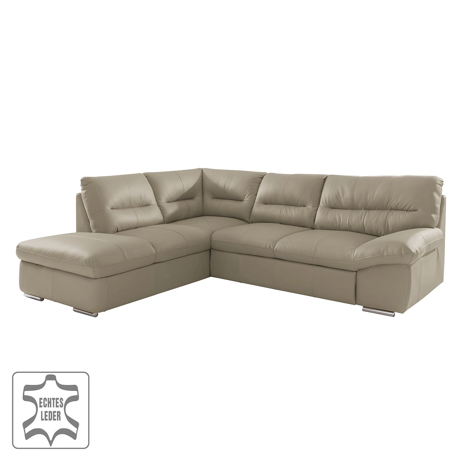Cotta Ecksofa Doug Echtleder - Echtleder Ramsa: Hellgrau - Ottomane davorstehend links 2 Cotta Ecksofa Doug Echtleder - Echtleder Ramsa: Hellgrau - Ottomane davorstehend links – Bild 2