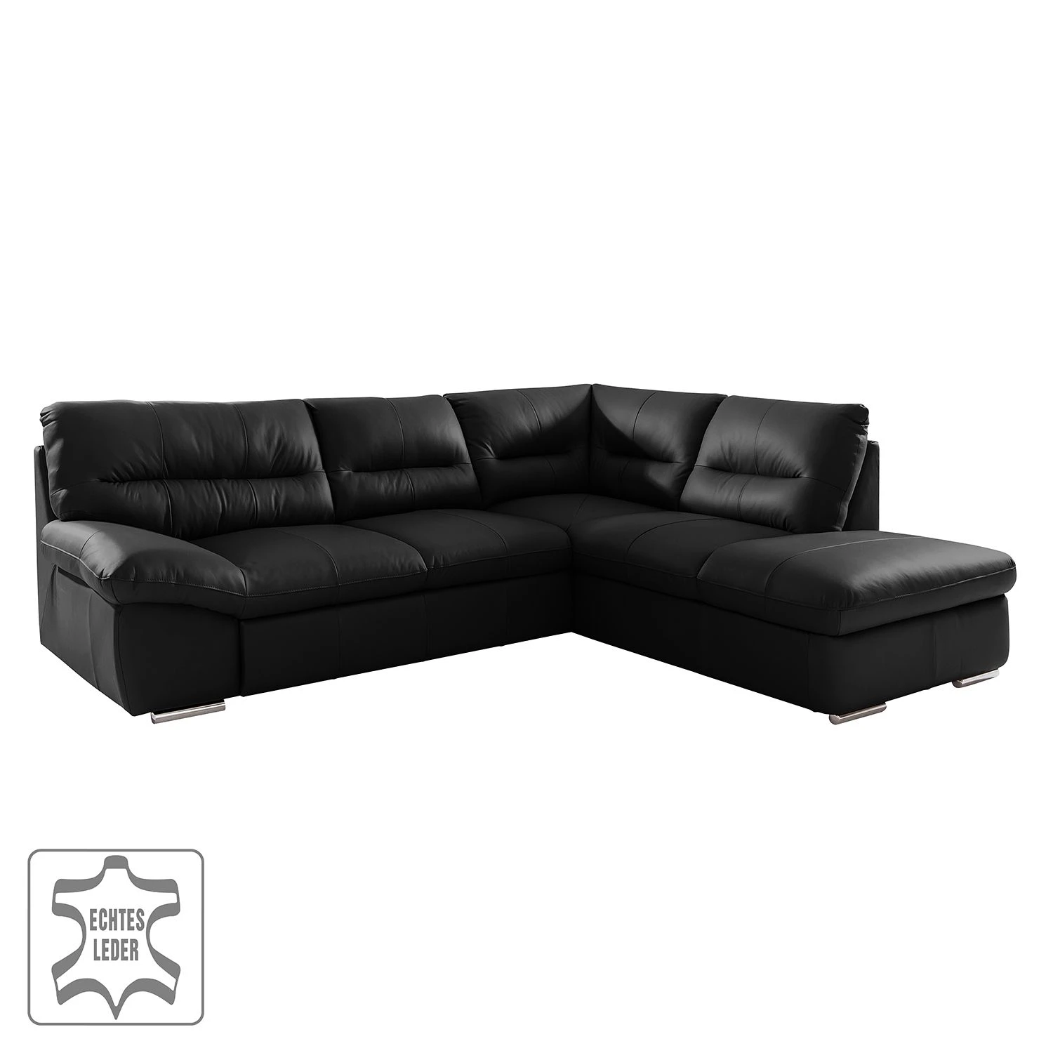 Cotta Ecksofa Doug - Echtleder Ramsa: Schwarz - Ottomane davorstehend rechts 2 Cotta Ecksofa Doug - Echtleder Ramsa: Schwarz - Ottomane davorstehend rechts – Bild 2