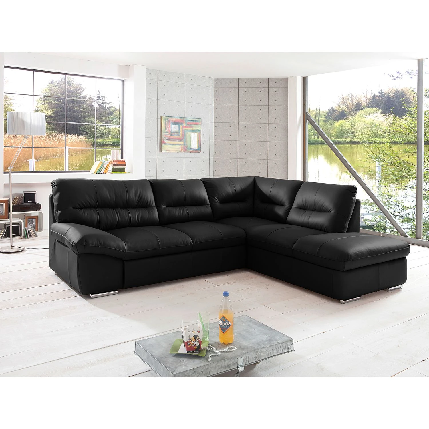 Cotta Ecksofa Doug - Echtleder Ramsa: Schwarz - Ottomane davorstehend rechts 3 Cotta Ecksofa Doug - Echtleder Ramsa: Schwarz - Ottomane davorstehend rechts – Bild 3