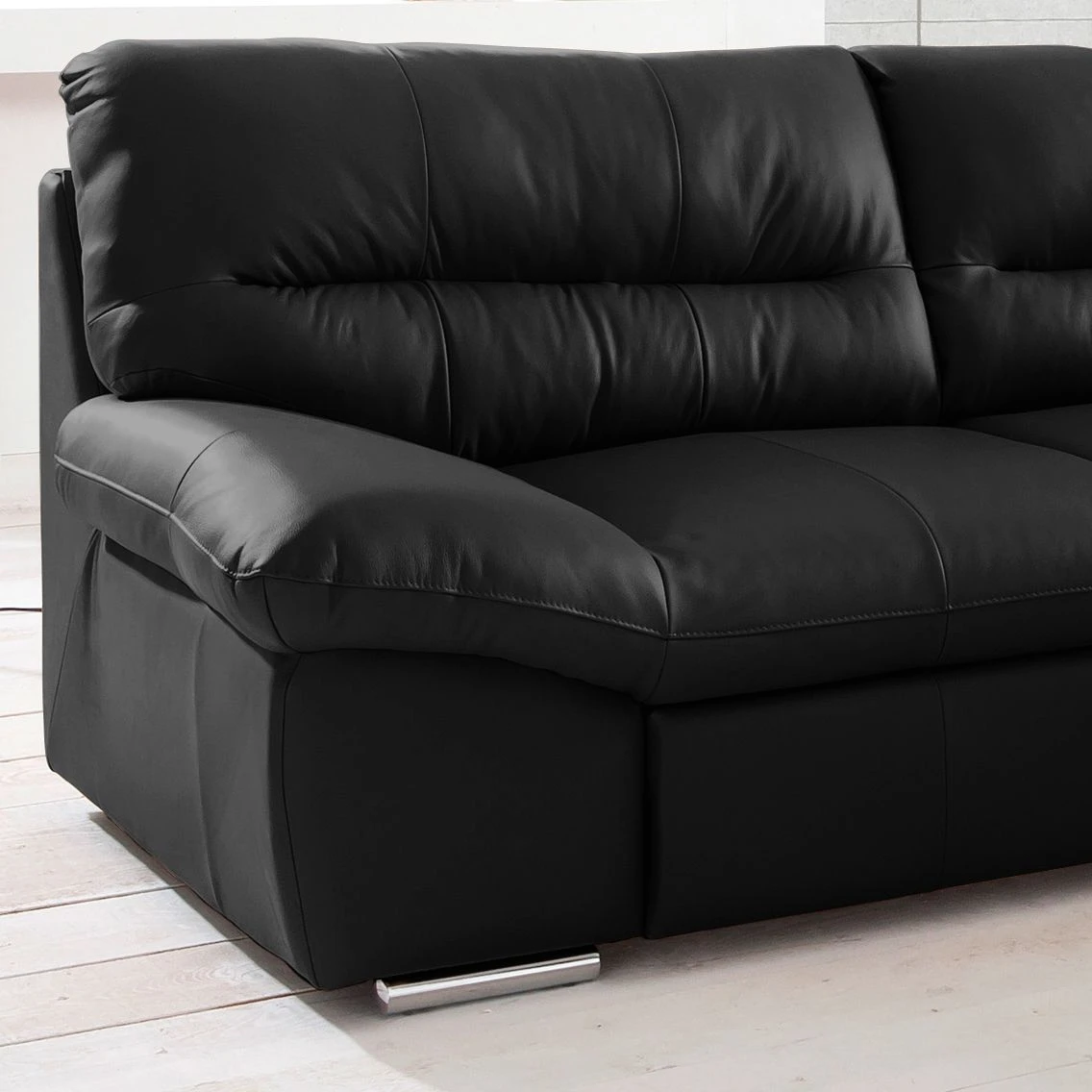 Cotta Ecksofa Doug - Echtleder Ramsa: Schwarz - Ottomane davorstehend rechts 5 Cotta Ecksofa Doug - Echtleder Ramsa: Schwarz - Ottomane davorstehend rechts – Bild 5