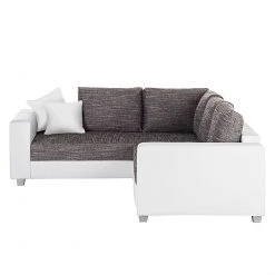 Fredriks Ecksofa Dublin I (mit Schlaffunktion) - Kunstleder/Strukturstoff - Weiß / Grau - Breite: 254 cm -Wohnzimmermöbel boutique en ligne ecksofa dublin mit schlaffunktion kunstleder stoff weiss grau 1422343