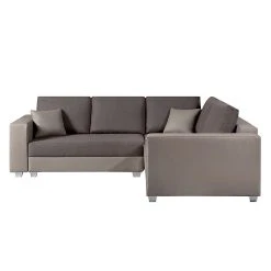 Fredriks Ecksofa Dublin I (mit Schlaffunktion) - Kunstleder/Strukturstoff - Taupe / Braun - Breite: 254 cm -Wohnzimmermöbel boutique en ligne ecksofa dublin mit schlaffunktion kunstleder taupe strukturstoff braun 289623