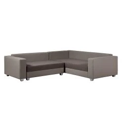 Fredriks Ecksofa Dublin I (mit Schlaffunktion) - Kunstleder/Strukturstoff - Taupe / Braun - Breite: 254 cm -Wohnzimmermöbel boutique en ligne ecksofa dublin mit schlaffunktion kunstleder taupe strukturstoff braun 289625