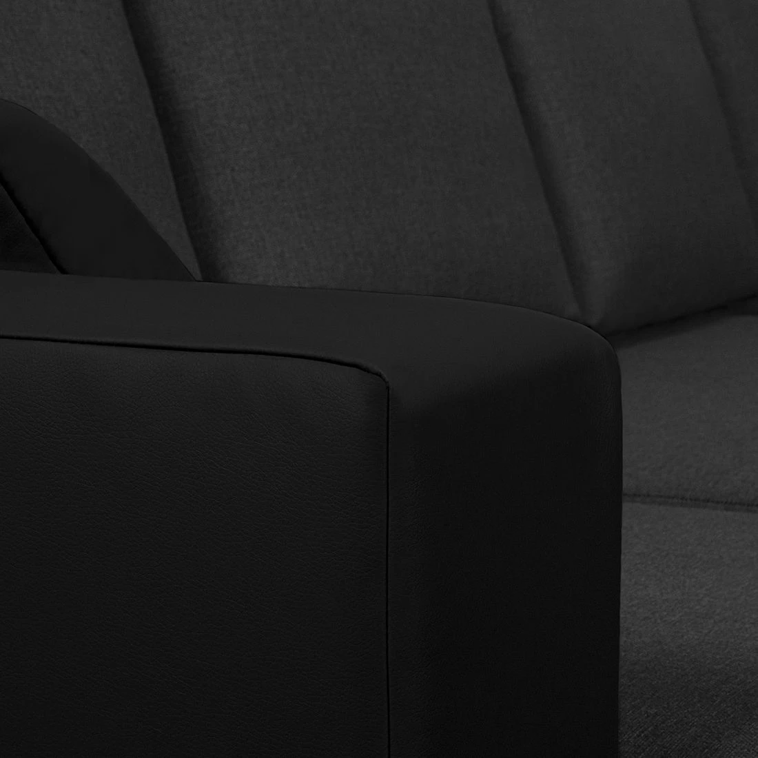 Fredriks Ecksofa Dublin I (mit Schlaffunktion) - Kunstleder/Strukturstoff - Schwarz - Breite: 254 cm 7 Fredriks Ecksofa Dublin I (mit Schlaffunktion) - Kunstleder/Strukturstoff - Schwarz - Breite: 254 cm – Bild 7