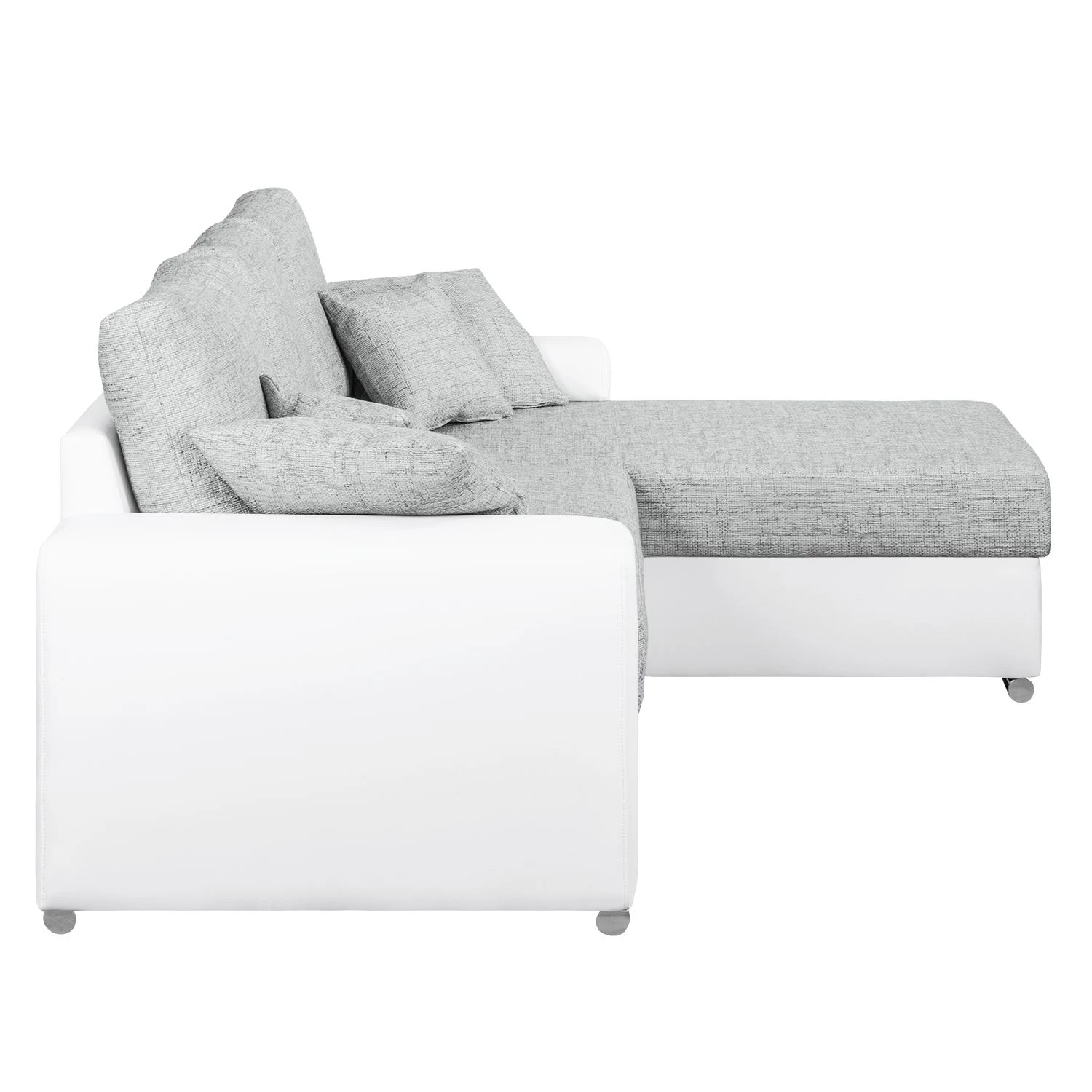 Fredriks Ecksofa Dulmen - mit Schlaffunktion / beidseitig montierbar - Kunstleder/Strukturstoff - Weiß / Hellgrau 8 Fredriks Ecksofa Dulmen - mit Schlaffunktion / beidseitig montierbar - Kunstleder/Strukturstoff - Weiß / Hellgrau – Bild 8