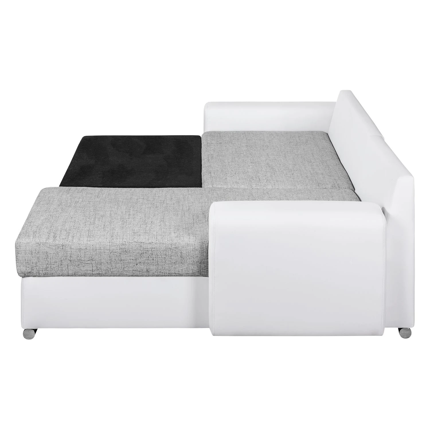 Fredriks Ecksofa Dulmen - mit Schlaffunktion / beidseitig montierbar - Kunstleder/Strukturstoff - Weiß / Hellgrau 12 Fredriks Ecksofa Dulmen - mit Schlaffunktion / beidseitig montierbar - Kunstleder/Strukturstoff - Weiß / Hellgrau – Bild 12