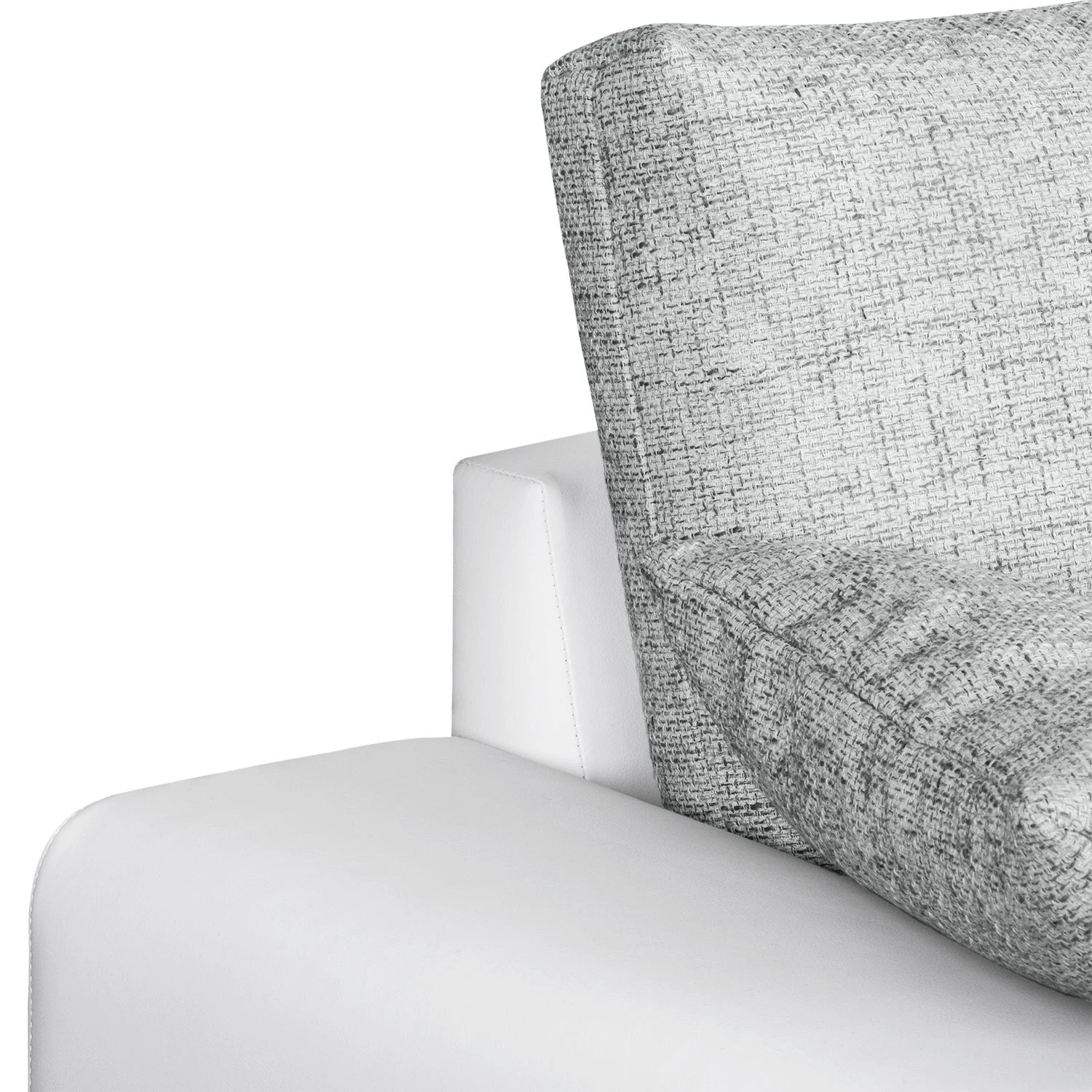 Fredriks Ecksofa Dulmen - mit Schlaffunktion / beidseitig montierbar - Kunstleder/Strukturstoff - Weiß / Hellgrau 19 Fredriks Ecksofa Dulmen - mit Schlaffunktion / beidseitig montierbar - Kunstleder/Strukturstoff - Weiß / Hellgrau – Bild 19