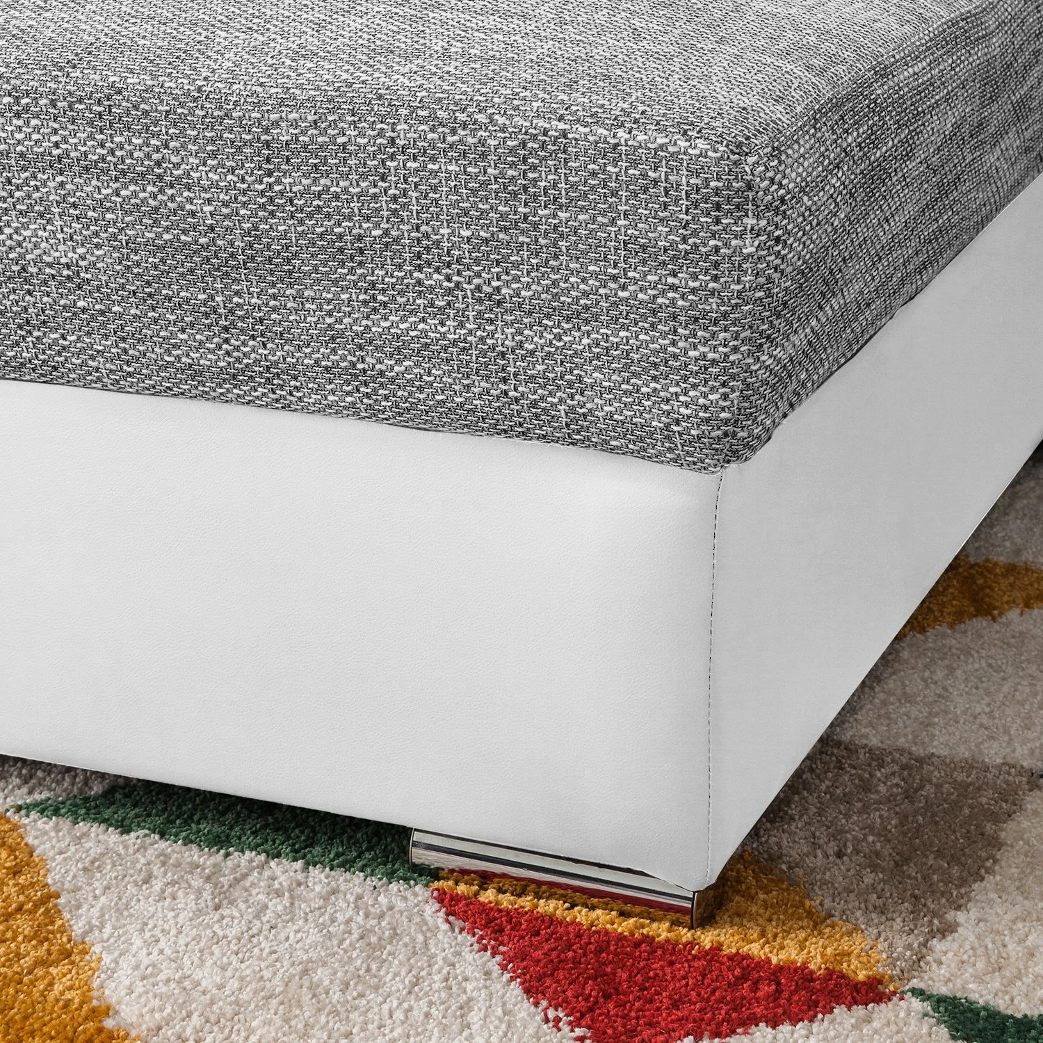 Fredriks Ecksofa Dulmen - mit Schlaffunktion / beidseitig montierbar - Kunstleder/Strukturstoff - Weiß / Hellgrau 17 Fredriks Ecksofa Dulmen - mit Schlaffunktion / beidseitig montierbar - Kunstleder/Strukturstoff - Weiß / Hellgrau – Bild 17