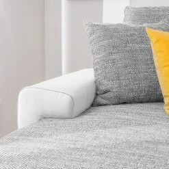 Fredriks Ecksofa Dulmen - mit Schlaffunktion / beidseitig montierbar - Kunstleder/Strukturstoff - Weiß / Hellgrau 41 Fredriks Ecksofa Dulmen - mit Schlaffunktion / beidseitig montierbar - Kunstleder/Strukturstoff - Weiß / Hellgrau -Wohnzimmermöbel boutique en ligne ecksofa dulmen mit schlaffunktion beidseitig montierbar kunstleder strukturstoff weiss hellgrau 4965056