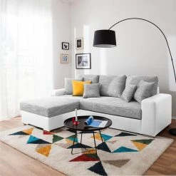 Fredriks Ecksofa Dulmen - mit Schlaffunktion / beidseitig montierbar - Kunstleder/Strukturstoff - Weiß / Hellgrau 26 Fredriks Ecksofa Dulmen - mit Schlaffunktion / beidseitig montierbar - Kunstleder/Strukturstoff - Weiß / Hellgrau -Wohnzimmermöbel boutique en ligne ecksofa dulmen mit schlaffunktion beidseitig montierbar kunstleder strukturstoff weiss hellgrau 4965064