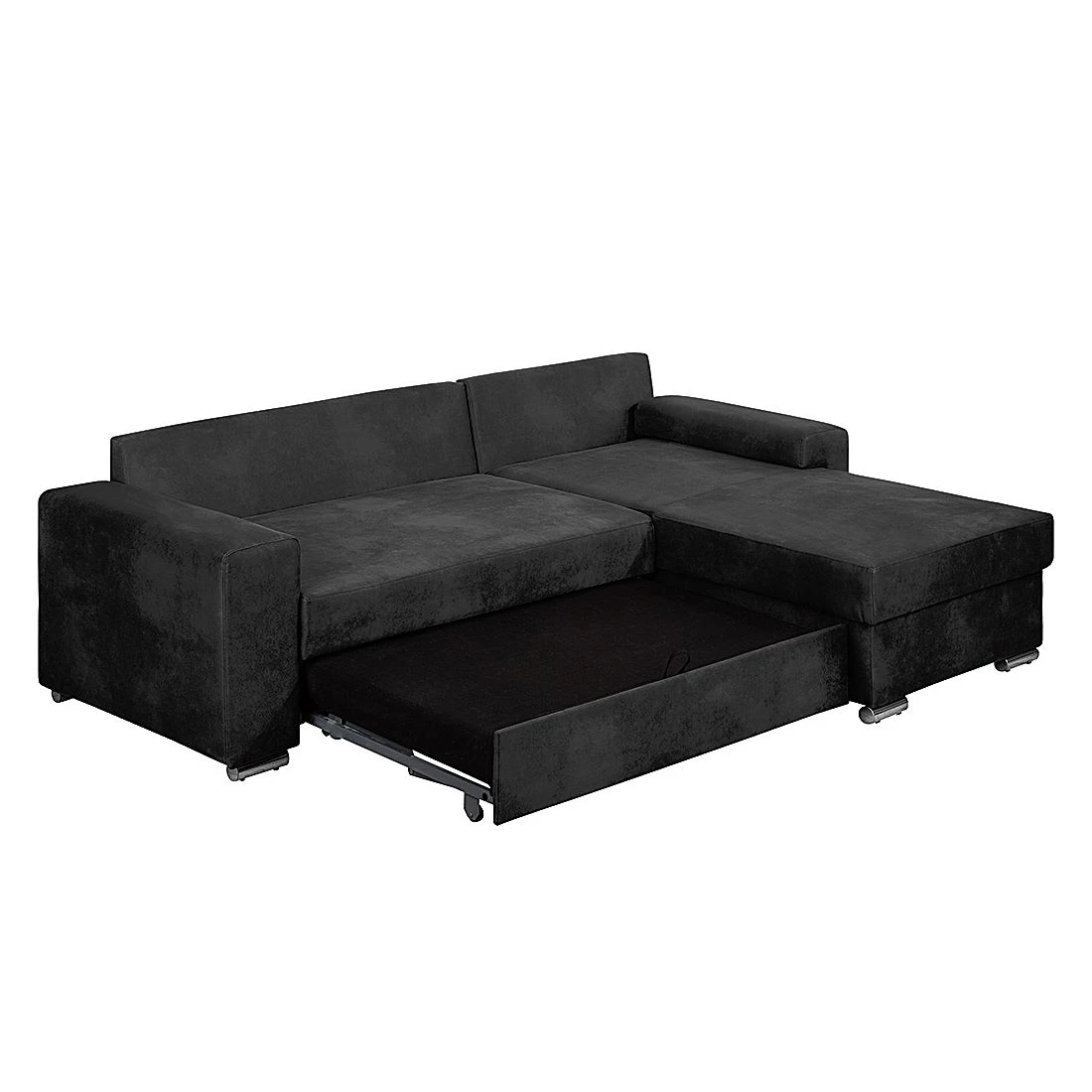 Ars manufacti Ecksofa Dulmen - (mit Schlaffunktion / beidseitig montierbar) - Antiklederoptik - Schwarz 11 Ars manufacti Ecksofa Dulmen - (mit Schlaffunktion / beidseitig montierbar) - Antiklederoptik - Schwarz – Bild 11