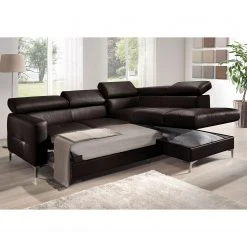 Cotta Ecksofa Eduardo II Echtleder - Dunkelbraun - Longchair davorstehend rechts - Bettkasten - Schlaffunktion -Wohnzimmermöbel boutique en ligne ecksofa eduardo ii echtleder longchair ottomane davorstehend rechts mit schlaffunktion dunkelbraun 5152492