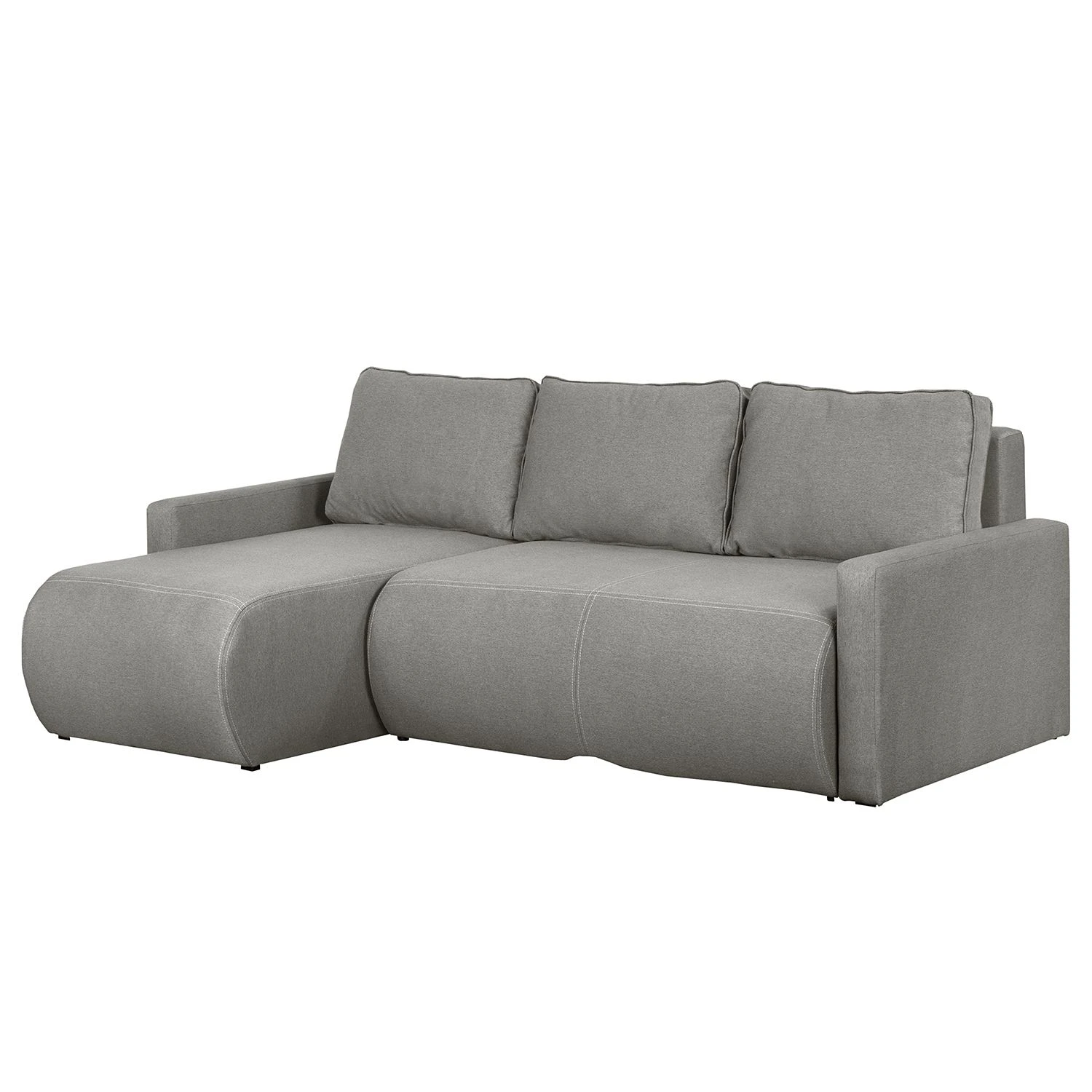 Fredriks Ecksofa El Calvario - (mit Schlaffunktion) Strukturstoff Longchair davorstehend links - Platin 1 Fredriks Ecksofa El Calvario - (mit Schlaffunktion) Strukturstoff Longchair davorstehend links - Platin