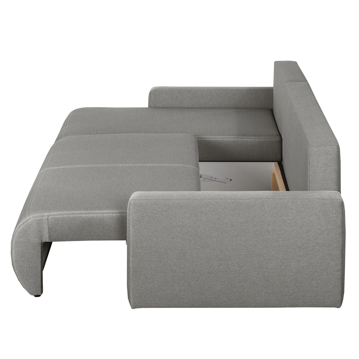 Fredriks Ecksofa El Calvario - (mit Schlaffunktion) Strukturstoff Longchair davorstehend links - Platin 6 Fredriks Ecksofa El Calvario - (mit Schlaffunktion) Strukturstoff Longchair davorstehend links - Platin – Bild 6