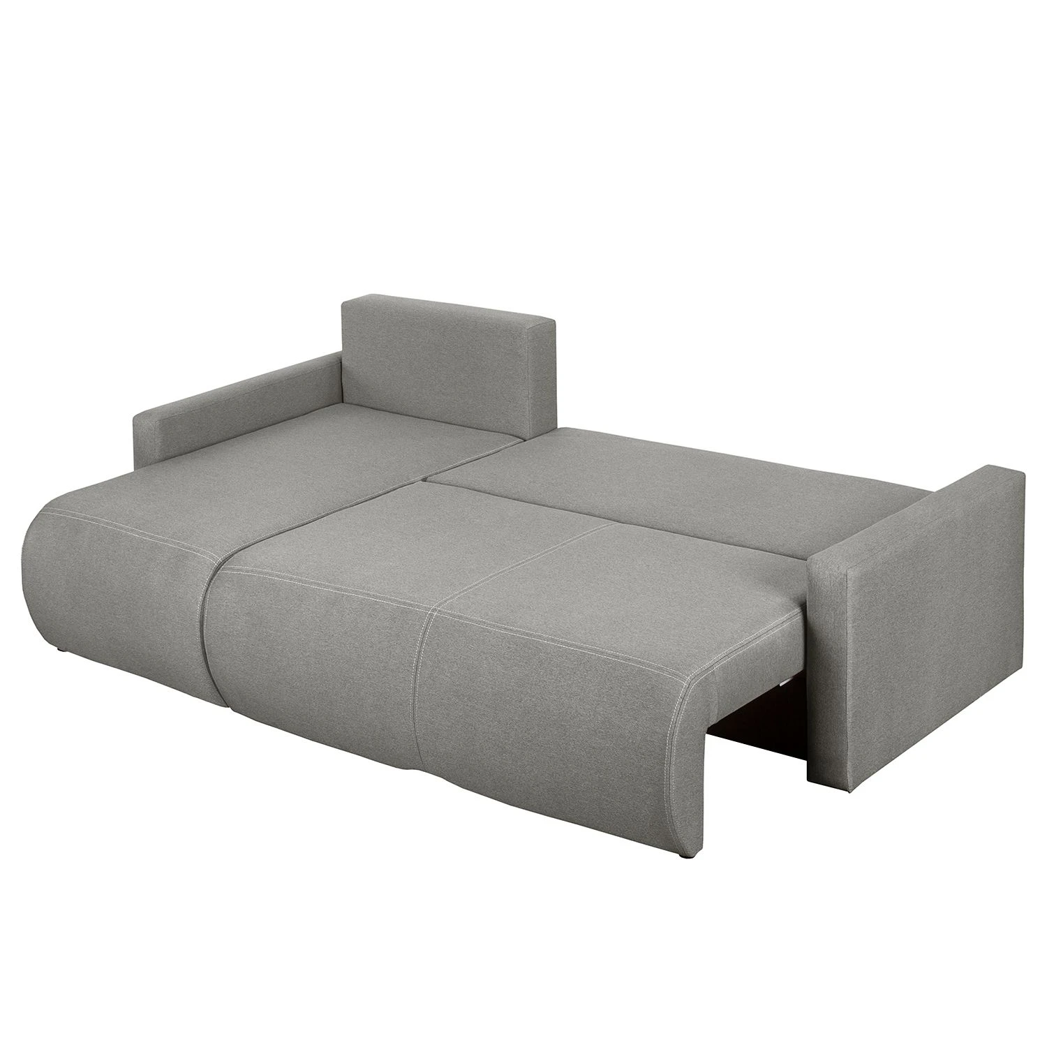 Fredriks Ecksofa El Calvario - (mit Schlaffunktion) Strukturstoff Longchair davorstehend links - Platin 7 Fredriks Ecksofa El Calvario - (mit Schlaffunktion) Strukturstoff Longchair davorstehend links - Platin – Bild 7
