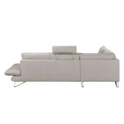 Fredriks Ecksofa Enzo - Strukturstoff Beige - Ottomane davorstehend links - Mit 2 Kopfstützen -Wohnzimmermöbel boutique en ligne ecksofa enzo strukturstoff beige ottomane davorstehend links 417990