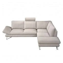 Fredriks Ecksofa Enzo - Strukturstoff Beige - Ottomane davorstehend rechts - Mit 2 Kopfstützen -Wohnzimmermöbel boutique en ligne ecksofa enzo strukturstoff beige ottomane davorstehend rechts 417972