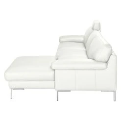 Ars manufacti Ecksofa Parlin Echtleder - Weiß - Longchair davorstehend rechts - Mit Kopfstütze -Wohnzimmermöbel boutique en ligne ecksofa essos echtleder longchair davorstehend rechts mit kopfstuetze weiss 1601754