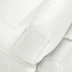 Ars manufacti Ecksofa Parlin Echtleder - Weiß - Longchair davorstehend rechts - Mit Kopfstütze -Wohnzimmermöbel boutique en ligne ecksofa essos echtleder longchair davorstehend rechts mit kopfstuetze weiss 1601762