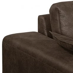 Ars manufacti Ecksofa Flesk Antiklederlook - Braun - Ottomane davorstehend links - Mit Hocker -Wohnzimmermöbel boutique en ligne ecksofa flesk microfaser mit hocker braun 4284520