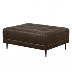 Ars manufacti Ecksofa Flesk Antiklederlook - Braun - Ottomane davorstehend links - Mit Hocker -Wohnzimmermöbel boutique en ligne ecksofa flesk microfaser mit hocker braun 4284552
