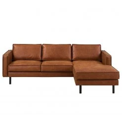 Ars manufacti Ecksofa FORT DODGE - Antiklederlook - Microfaser Yaka: Cognac - Longchair davorstehend rechts - Ohne Schlaffunktion -Wohnzimmermöbel boutique en ligne ecksofa fort dodge antiklederlook longchair davorstehend rechts cognac 4669312