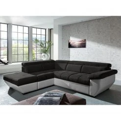 Cotta Ecksofa Estoi (mit Schlaffunktion) - Kunstleder / Flachgewebe - Kies / Dunkelbraun - Ottomane davorstehend links -Wohnzimmermöbel boutique en ligne ecksofa fuseta mit schlaffunktion kunstleder flachgewebe ottomane davorstehend links 4112216