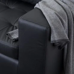 Loftscape Ecksofa Giulia Echtleder - Schwarz - Longchair davorstehend links -Wohnzimmermöbel boutique en ligne ecksofa giulia echtleder schwarz longchair davorstehend links 530646