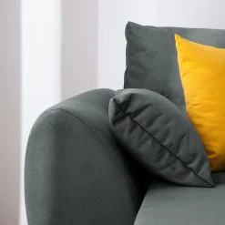 Roomscape Ecksofa Glenrock (mit Schlaffunktion) - beidseitig montierbar - Microfaser - Grau -Wohnzimmermöbel boutique en ligne ecksofa glenrock mit schlaffunktion beidseitig montierbar microfaser grau 4993288