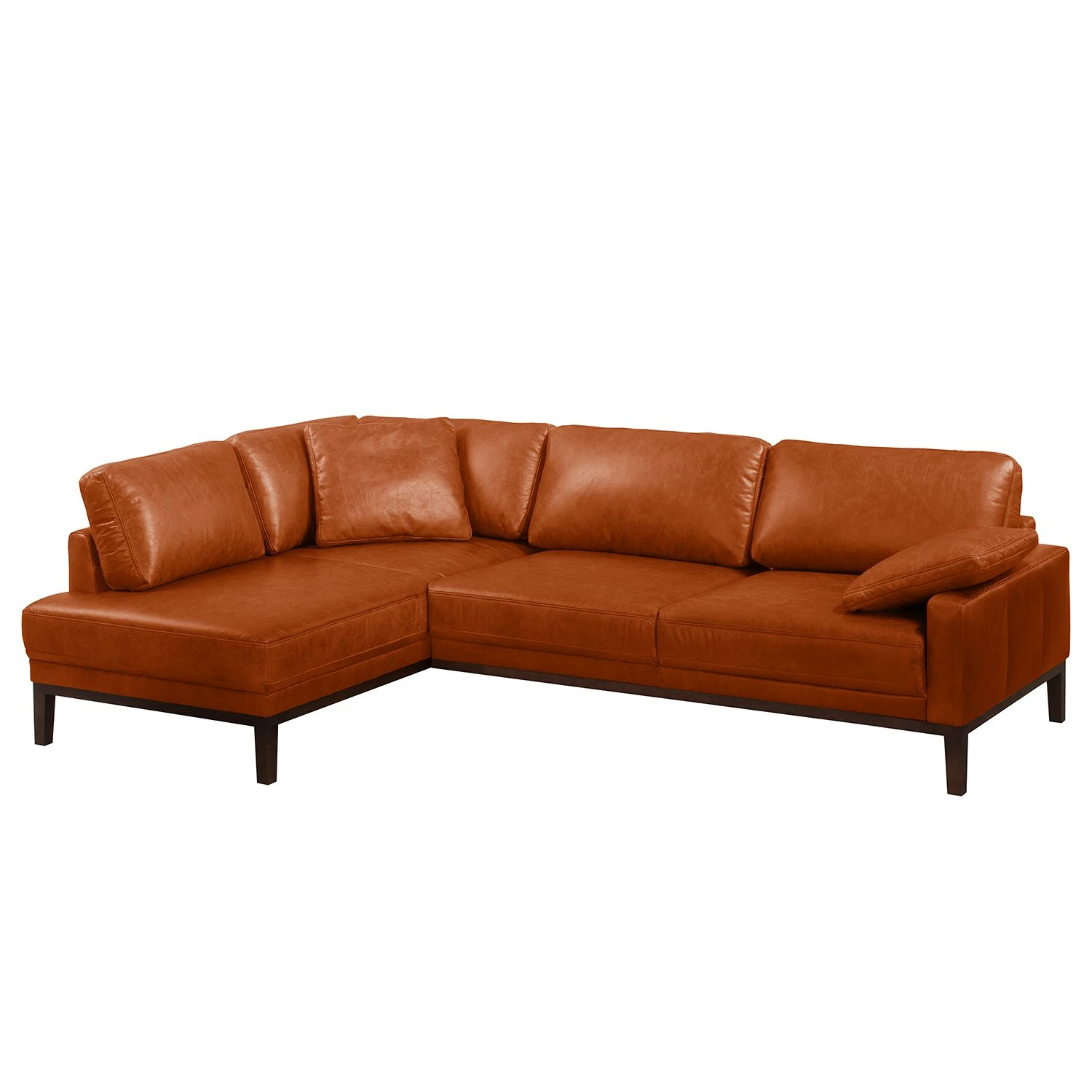 Ars manufacti Ecksofa Horley Echtleder - Honigbraun - Ottomane davorstehend links 1 Ars manufacti Ecksofa Horley Echtleder - Honigbraun - Ottomane davorstehend links
