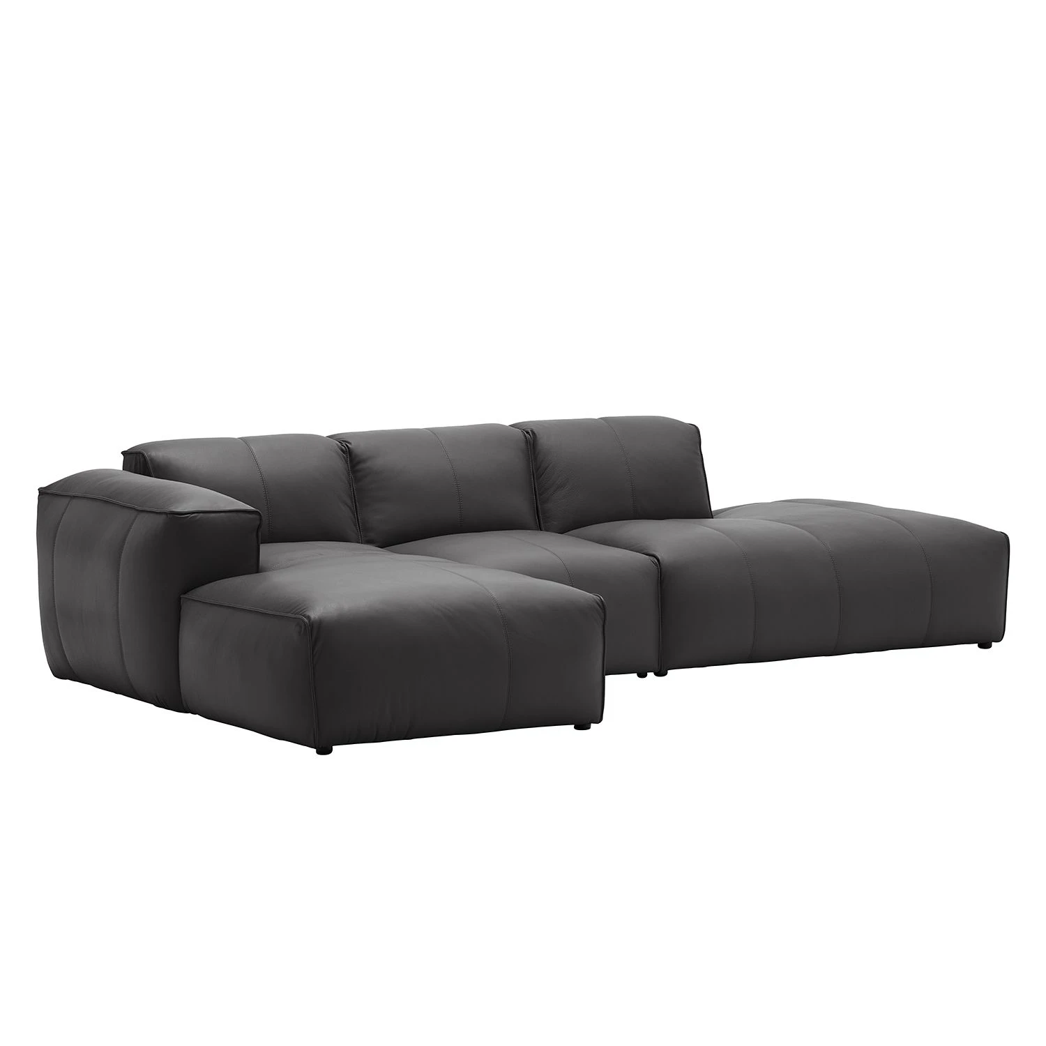 Studio Copenhagen Ecksofa HUDSON mit Chaiselongue - Echtleder Neka: Grau - Longchair davorstehend links 3 Studio Copenhagen Ecksofa HUDSON mit Chaiselongue - Echtleder Neka: Grau - Longchair davorstehend links – Bild 3