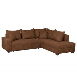 Loftscape Ecksofa Inywa (mit Schlaffunktion) - Antiklederlook - Microfaser Priya: Cognac - Mit Schlaffunktion -Wohnzimmermöbel boutique en ligne ecksofa inywa mit schlaffunktion beidseitig montierbar antiklederlook cognac 4789888