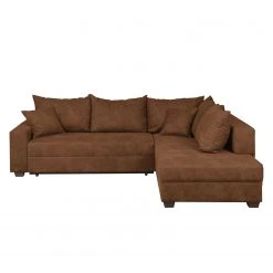 Loftscape Ecksofa Inywa (mit Schlaffunktion) - Antiklederlook - Microfaser Priya: Cognac - Mit Schlaffunktion -Wohnzimmermöbel boutique en ligne ecksofa inywa mit schlaffunktion beidseitig montierbar antiklederlook cognac 4789896