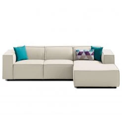 Ecksofa Kinx I Webstoff - Webstoff Osta: Altweiß - Longchair davorstehend rechts - Keine Funktion -Wohnzimmermöbel boutique en ligne ecksofa kinx i webstoff longchair davorstehend rechts stoff osta altweiss 4327364