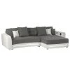 Loftscape Ecksofa Lanai Kunstleder / Microfaser - Grauweiß