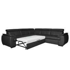 Loftscape Ecksofa Olival III Echtleder - Schwarz - Schlaffunktion davorstehend links -Wohnzimmermöbel boutique en ligne ecksofa lauro mit schlaffunktion echtleder schlaffunktion davorstehend links schwarz 4195956