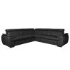 Loftscape Ecksofa Olival II Echtleder - Schwarz