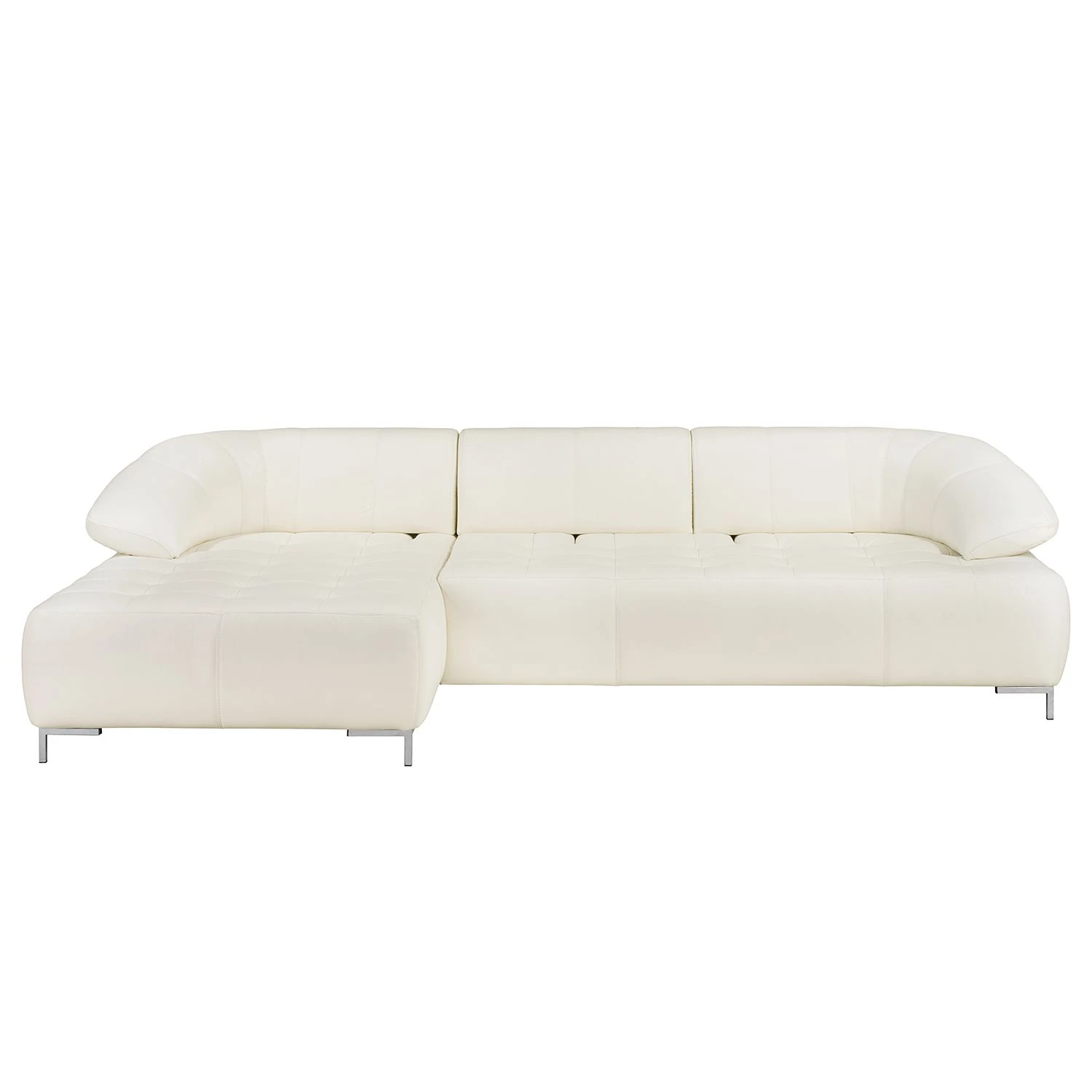 Fredriks Ecksofa Lyneal Echtleder - Weiß - Ottomane davorstehend links 3 Fredriks Ecksofa Lyneal Echtleder - Weiß - Ottomane davorstehend links – Bild 3