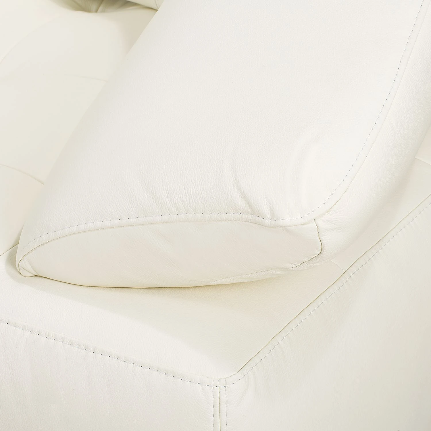 Fredriks Ecksofa Lyneal Echtleder - Weiß - Ottomane davorstehend links 13 Fredriks Ecksofa Lyneal Echtleder - Weiß - Ottomane davorstehend links – Bild 13