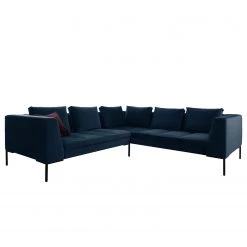 Studio Copenhagen Ecksofa Madison II - Samt - Samt Shyla: Dunkelblau - Ecke davorstehend links
