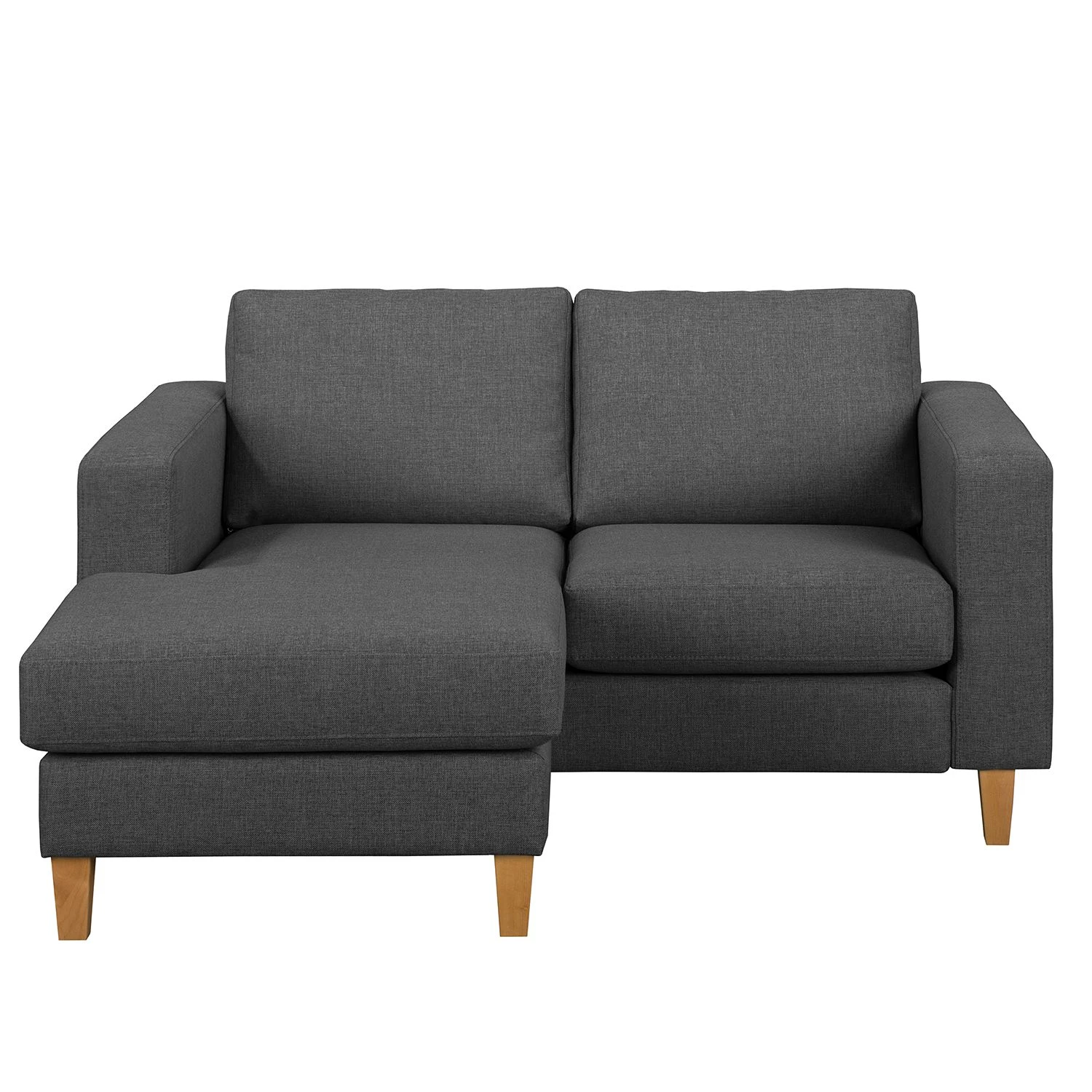 Norrwood Ecksofa MAISON 1-Sitzer mit Longchair - Webstoff Inas: Dunkelgrau - Breite: 150 cm - Longchair davorstehend links 2 Norrwood Ecksofa MAISON 1-Sitzer mit Longchair - Webstoff Inas: Dunkelgrau - Breite: 150 cm - Longchair davorstehend links – Bild 2